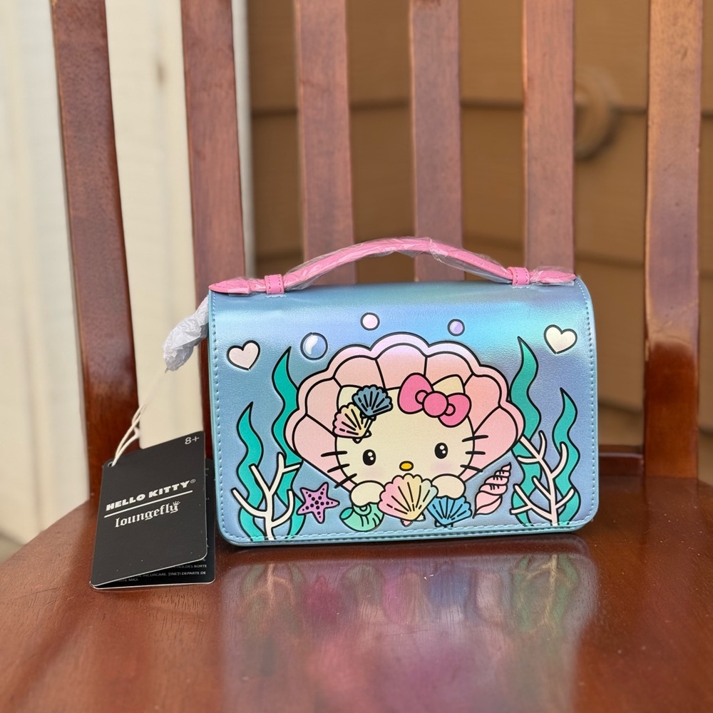 Loungefly Hello Kitty Mermaid Metallic Crossbody Bag